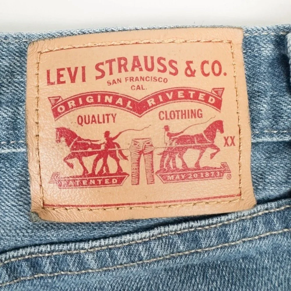 Levis 2014 Orange Tab Cut Off Jean Shorts Size 30 High Rise Raw Hem DIY Upcycled